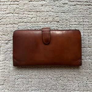 Coach Vintage Brown Leather Kisslock Wallet